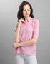 Applaudable Pink Coloured Woven Checks Poly Cotton Tops | Leemboodi