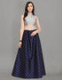 Desirable Navy Blue Coloured Banarasi Silk Banarasi Casual Wear Lehenga | Leemboodi