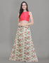 Eye Catching Beige Coloured Bhagalpuri Silk Digital Floral Printed Casual Wear Lehenga | Leemboodi