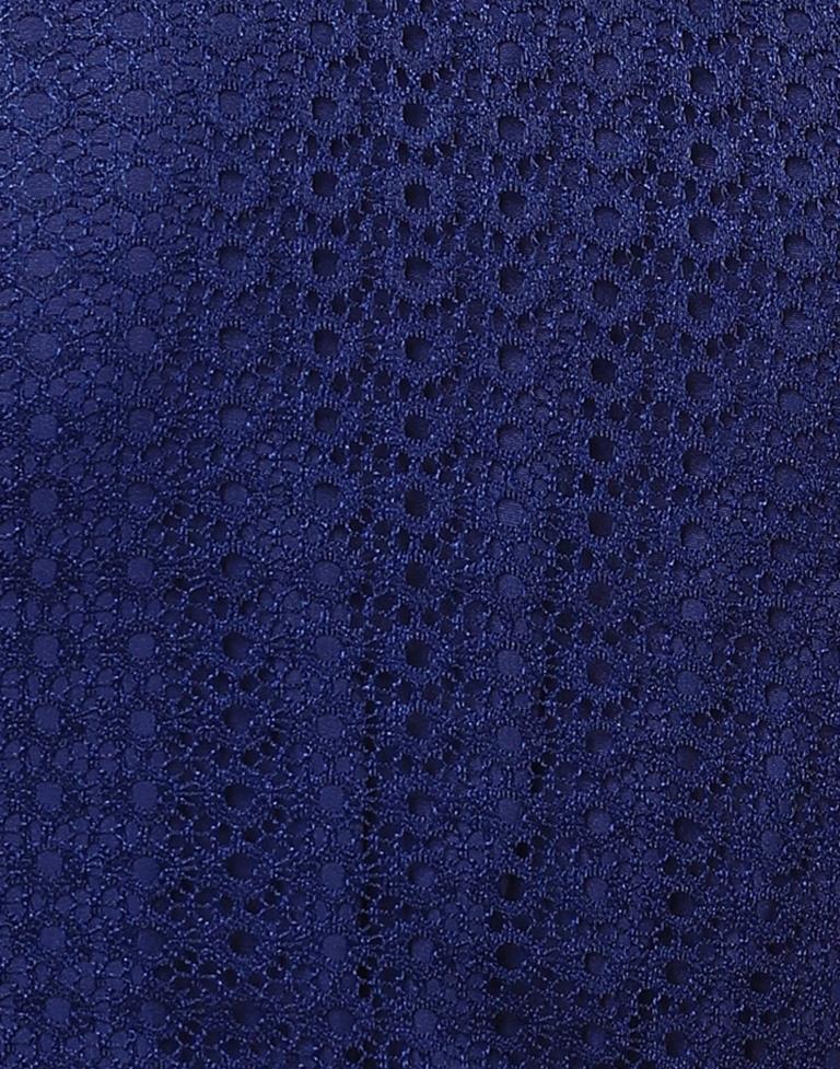 Ravishing Navy Blue Coloured Net Russell Net Tops | Leemboodi