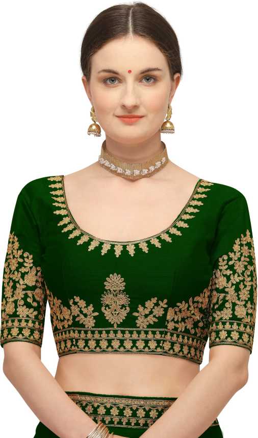 Green Coloured Poly silk Embroidered Saree | Leemboodi
