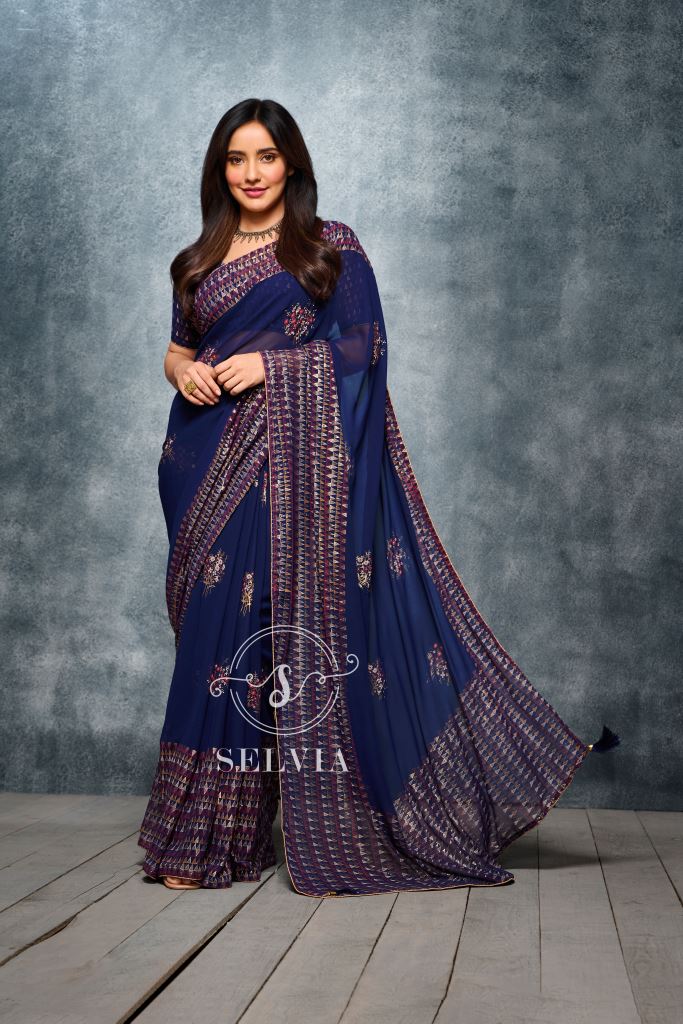 Buy Mustard Tussar Saree With Woven Designs Online at Soch India