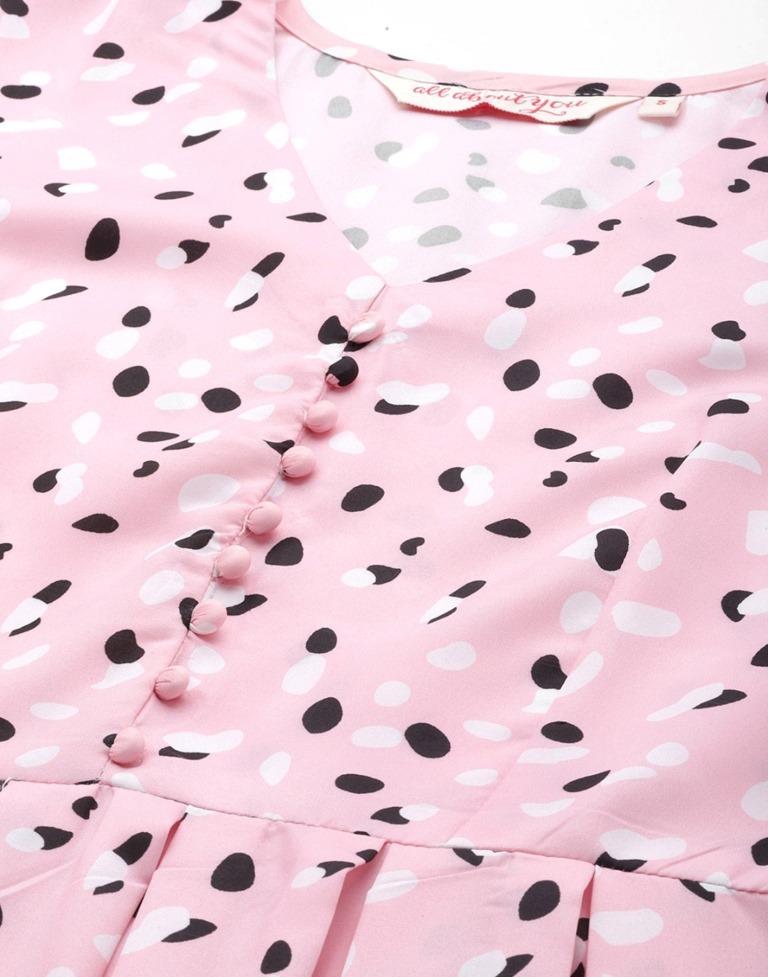 Pink Printed Kurti | Leemboodi