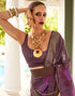 Purple Handloom Silk Saree | Leemboodi